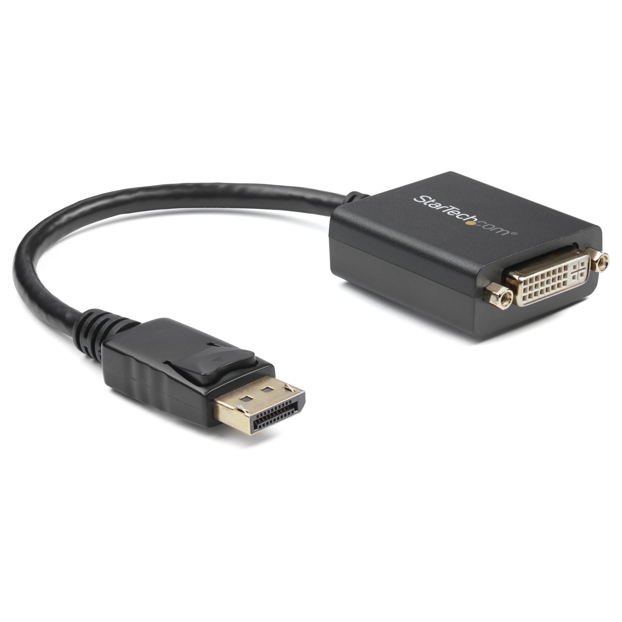 StarTech.com DisplayPort to DVI-D Adapter - 1920x1200 - Passive DVI Video Converter with Latching DP Connector (DP2DVI2) DisplayPort adapter 15.2cm Sort