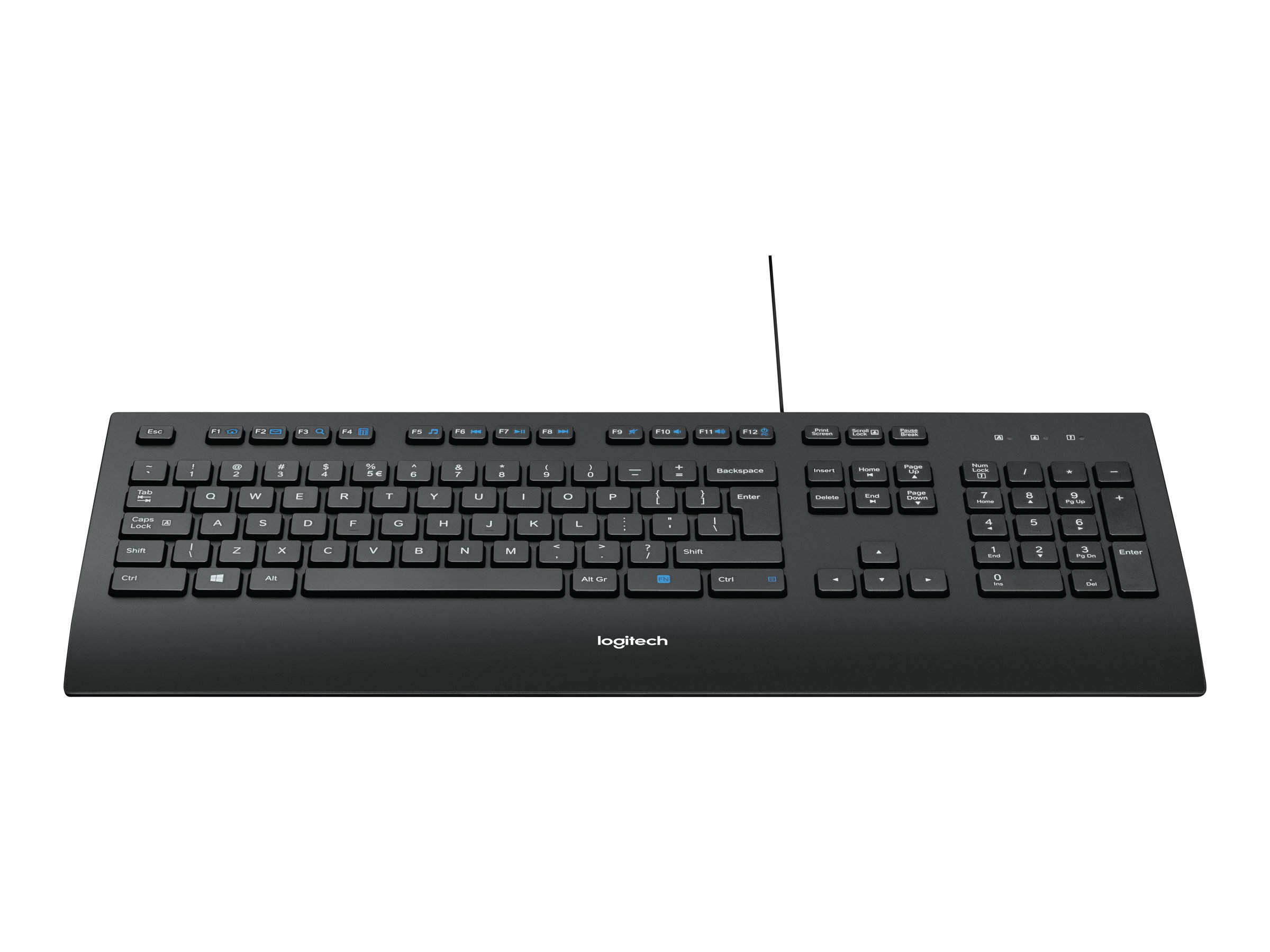 Logitech Corded K280e Tastatur Kablet US International