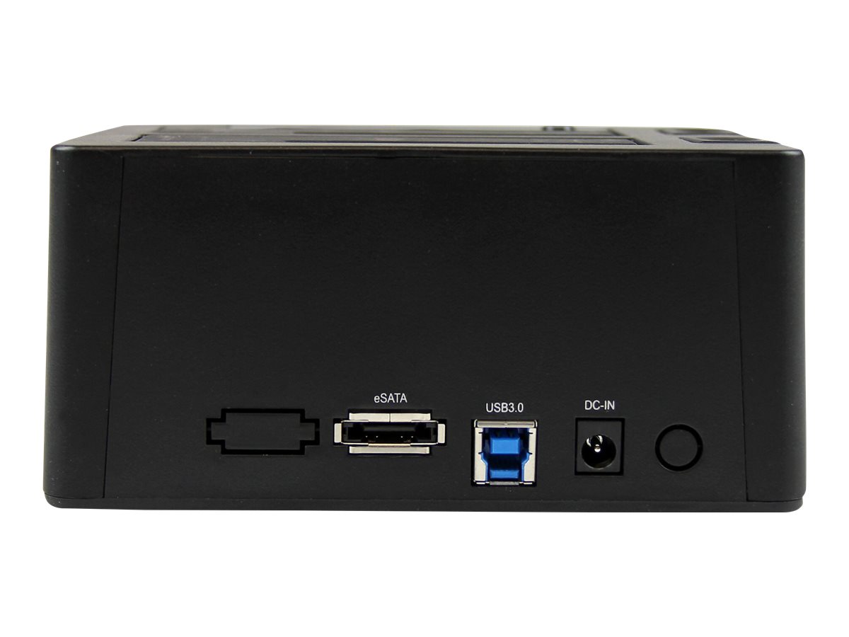 StarTech.com USB 3.0 / eSATA Dual Hard Drive UASP for 2.5/3.5in SATA SSD / HDD - SATA 6 Gbps USB 3.0 Dual Drive Dock Lagringskontrol