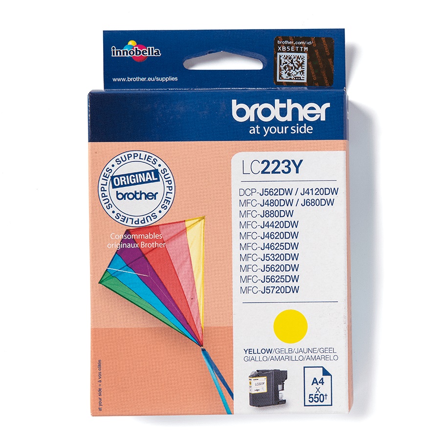 Brother LC 223 Black Yellow Cyan Magenta 550 pages Ink