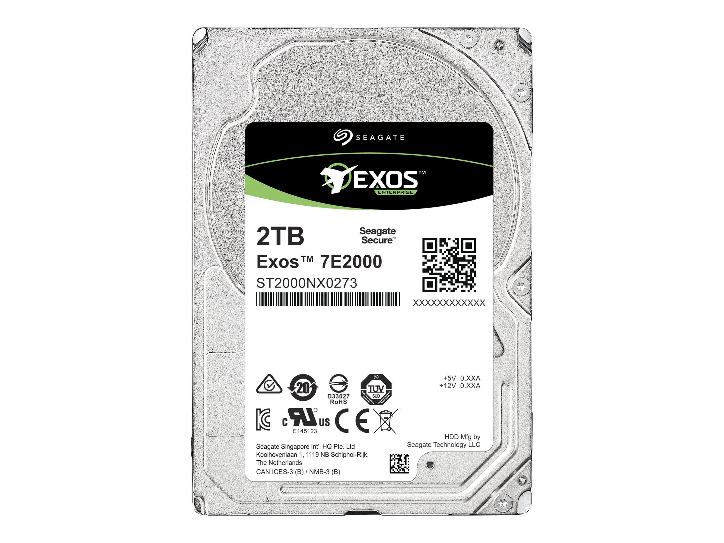 Seagate Exos 7E2000 Harddisk ST2000NX0273 2TB 2.5" SAS 3 7200rpm