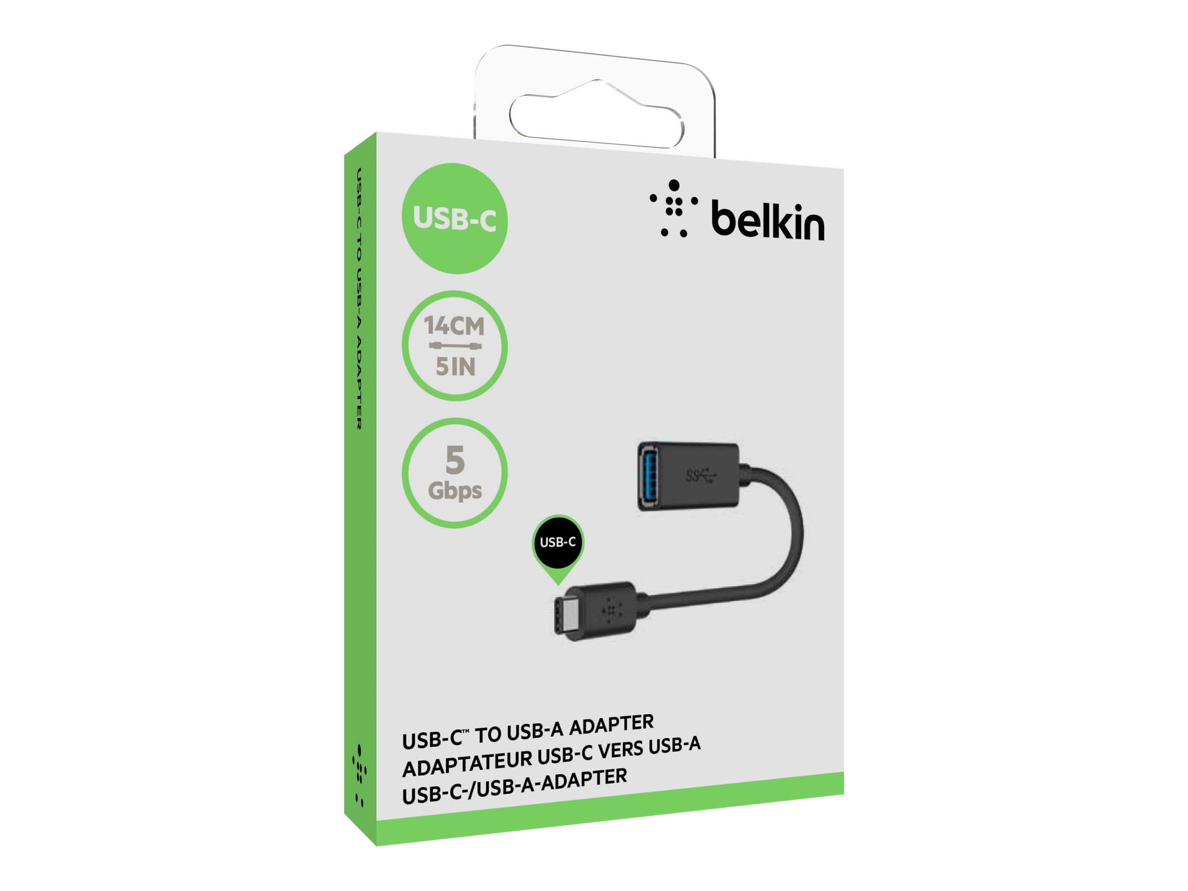 Belkin 3.0 USB-C to USB-A Adapter USB-C adapter Sort