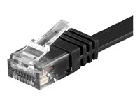 Goobay RJ45 CAT 6 Flat U/UTP CU 0,5m Black