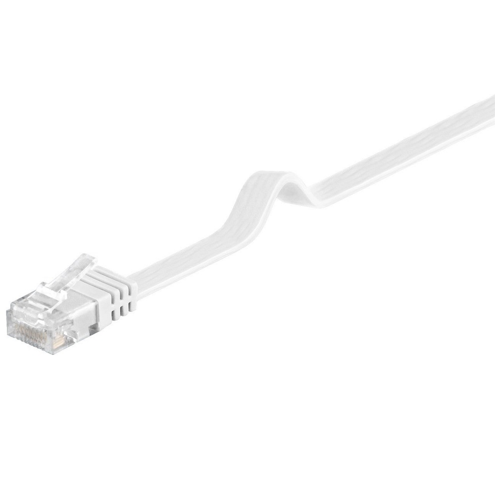 Goobay RJ45 CAT 6 Flat U/UTP CU 1m Black