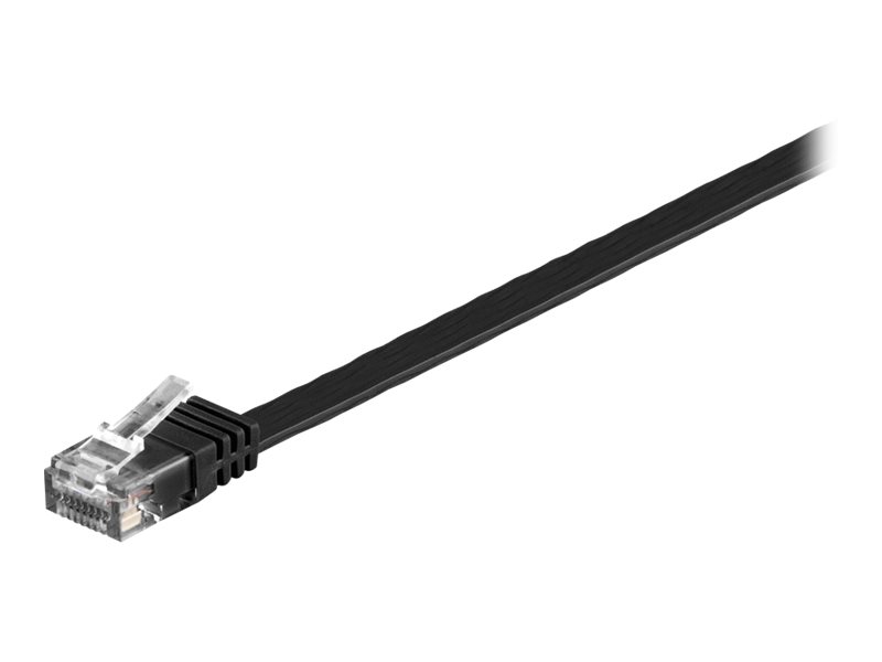 Goobay RJ45 CAT6 UTP 5M Uskærmet flad Sort