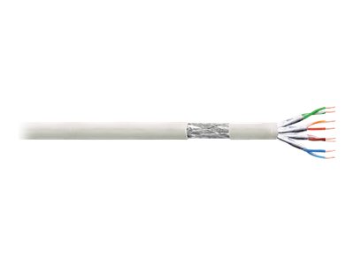 LogiLink PrimeLine CAT 6 Kabel med afskærmning med folie og kobberfletning (SFTP 100m Bulkkabel Grey