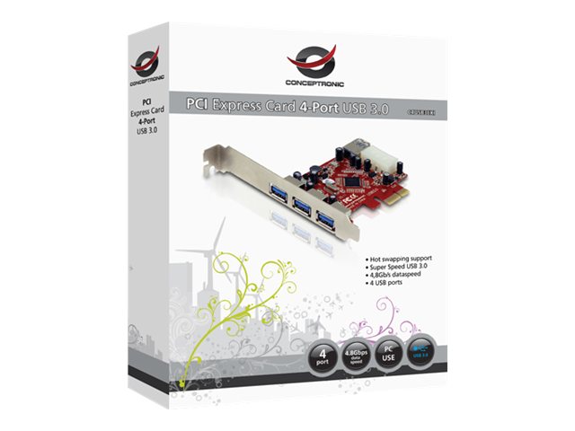 Conceptronic C4USB3EXI USB-adapter PCI Express 4.8Gbps