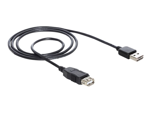 Delock EASY-USB USB forlængerkabel 2m Sort