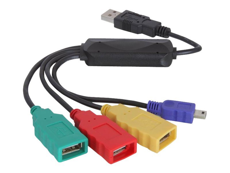 Delock USB 2.0 external 4-port cable HUB