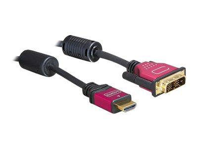 Delock - Adapterkabel - enkeltlink - HDMI han til DVI-D han