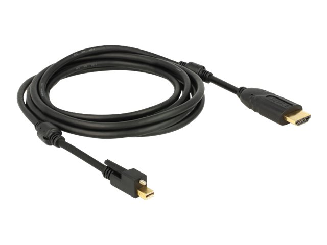 Delock Videoadapterkabel 3m Sort