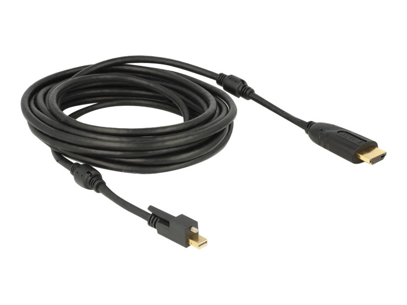 Delock Videoadapterkabel 5m Sort