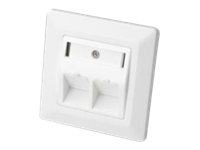 Wallplate for Keystone Modules - Middle plate - 50x50 mm - Frame 80x80 mm