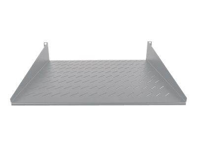 Intellinet 19 Cantilever Shelf, 2U, 2-Point Front Mount, 400mm Depth, Vented, Grey Rackhylde Grå