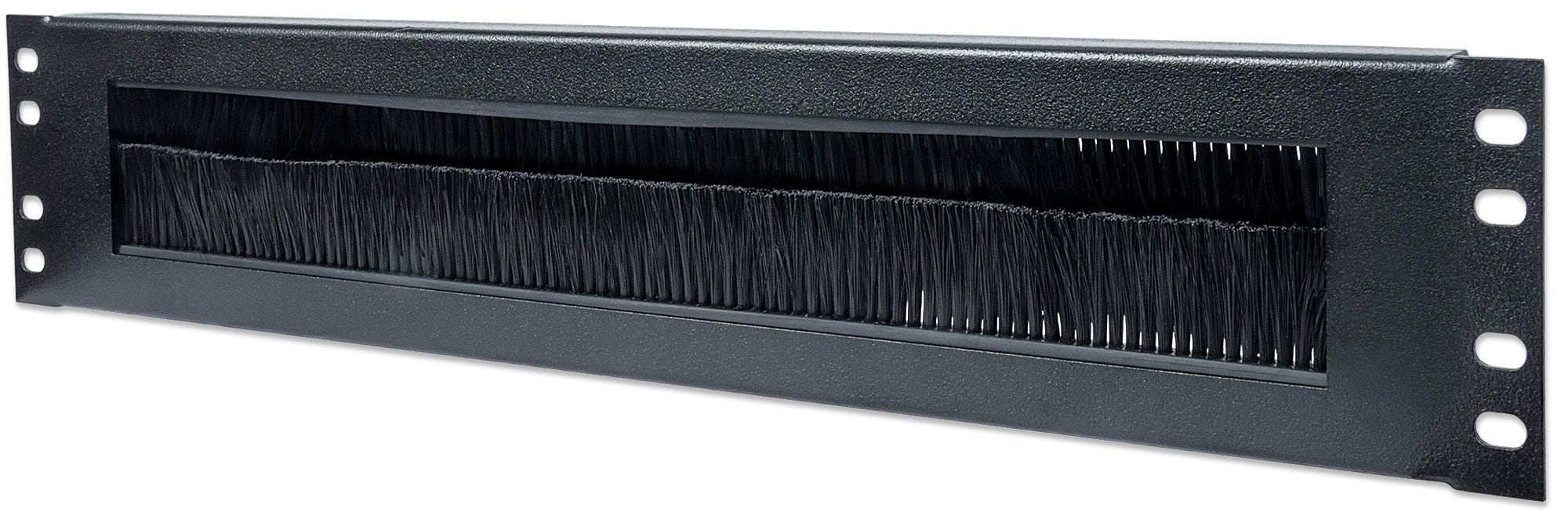 Intellinet 19 Cable Entry Panel, 2U, Brush Insert, Black Rack kabel indgangspanel med børste Sort