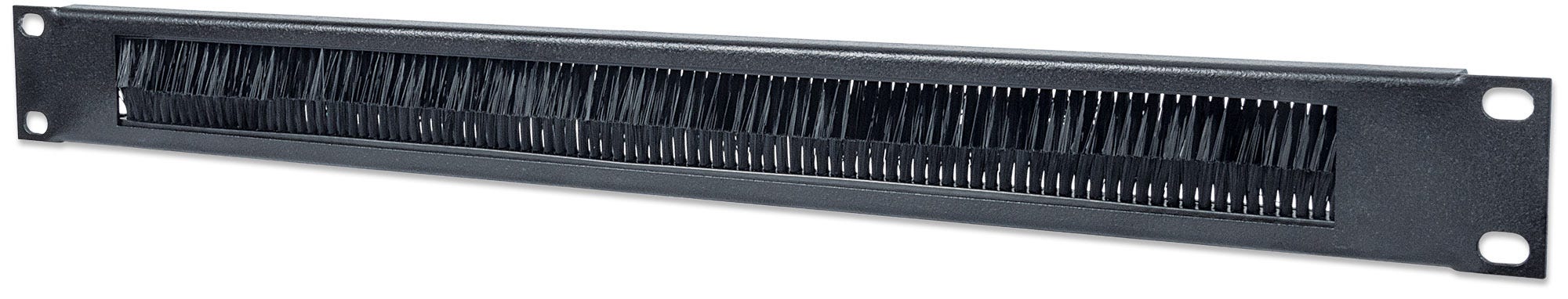 Intellinet 19 Cable Entry Panel, 1U, Brush Insert, Black Rack kabel indgangspanel med børste Sort