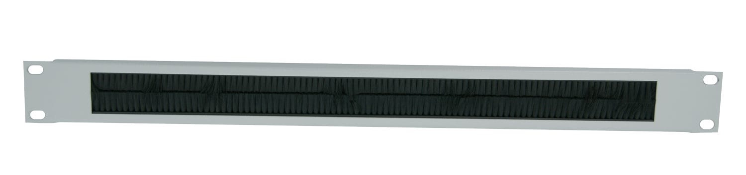 Intellinet 19 Cable Entry Panel, 1U, Brush Insert, Grey Rack kabel indgangspanel med børste Grå