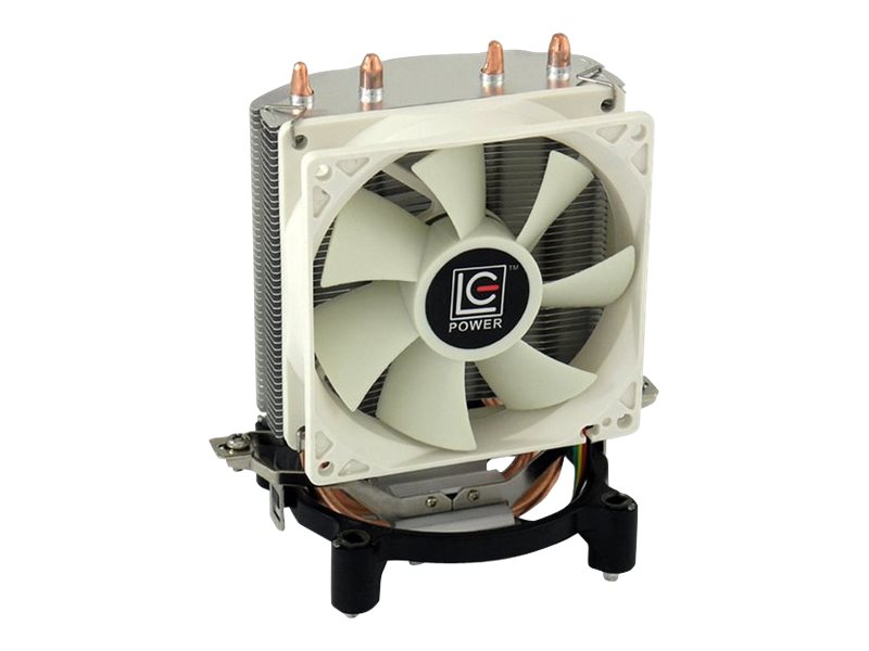 LC Power Cosmo Cool LC-CC-95 Processor-køler 1-pack Sølv Hvid 90 mm
