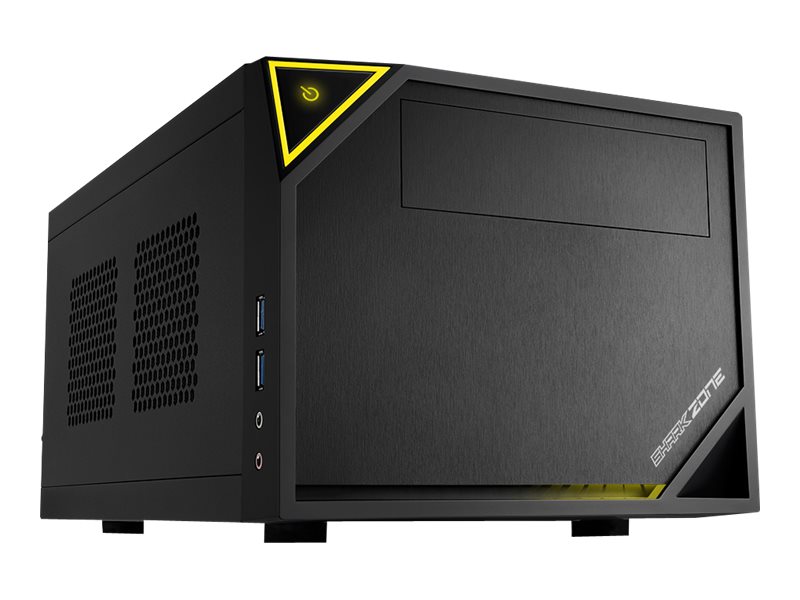 Sharkoon SHARK ZONE C10 Tower Mini ITX Sort Gul
