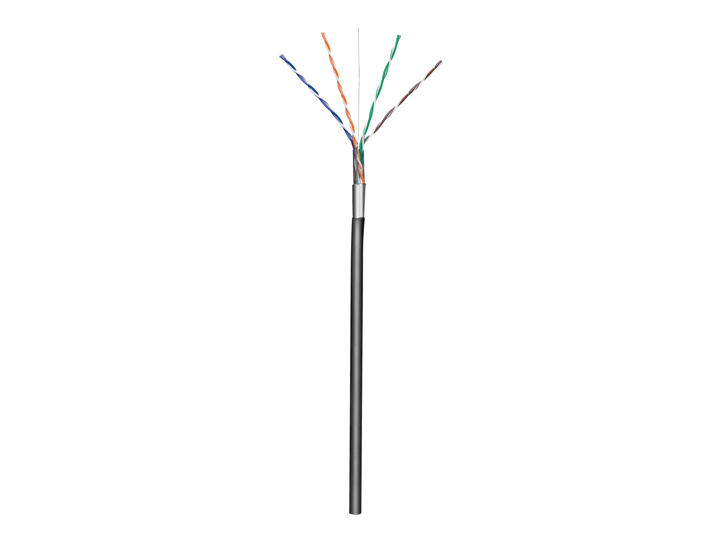 goobay CAT 5e Foldet uskærmet snoet par (F/UTP) 100m Bulkkabel Sort