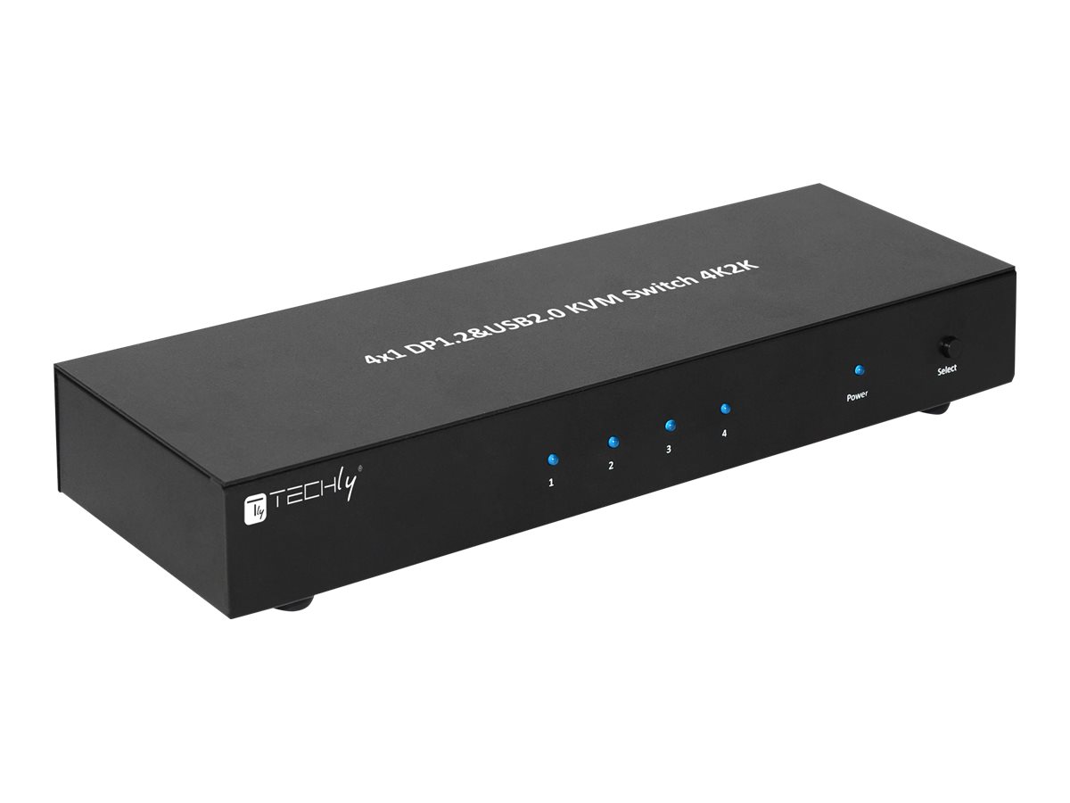 TECHly 4 Port DisplayPort 1.2 KVM Switch with Hub and audio KVM / audio / USB switch