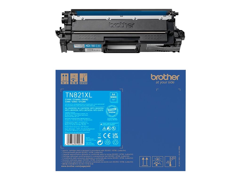 Brother TN-821XLC Cyan 9000 sider Toner