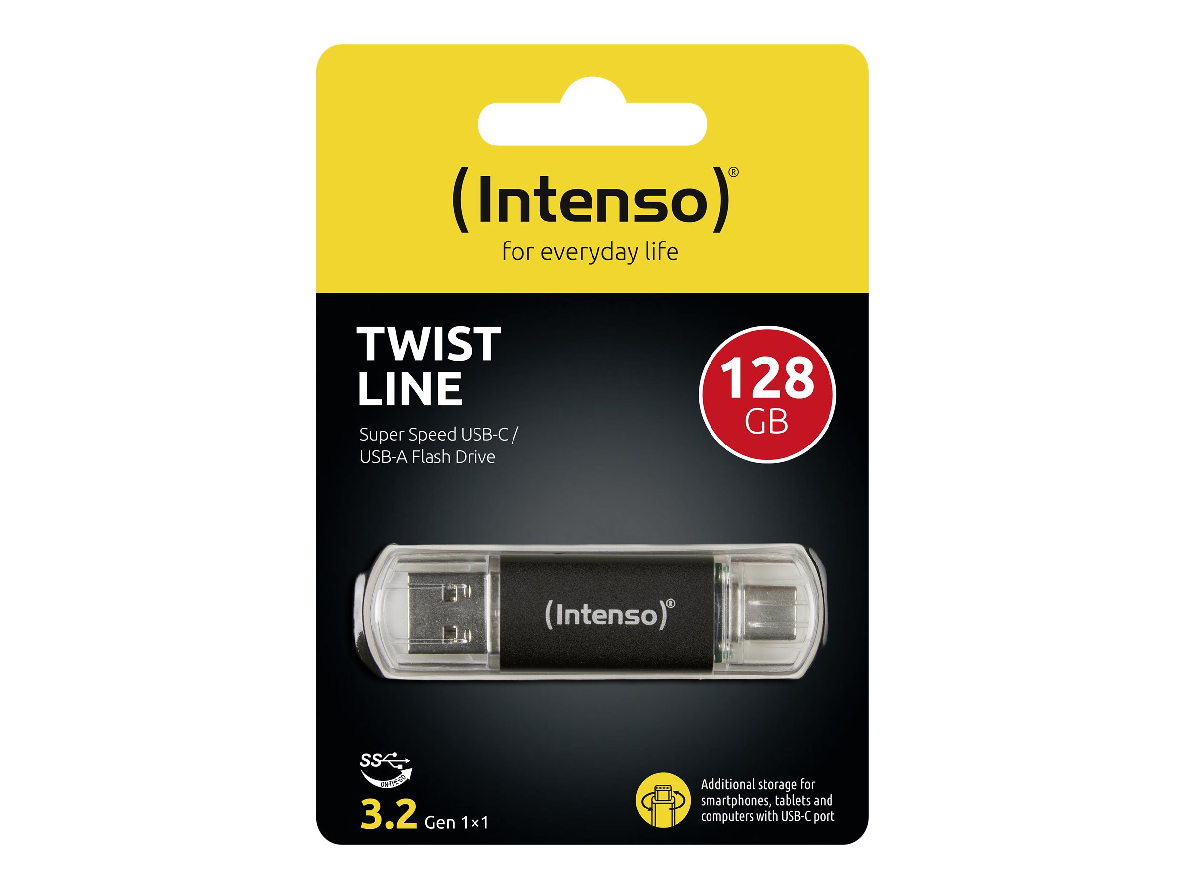 Intenso Twist Line 128GB USB 3.2 Gen 1 / USB-C USB stick Sort