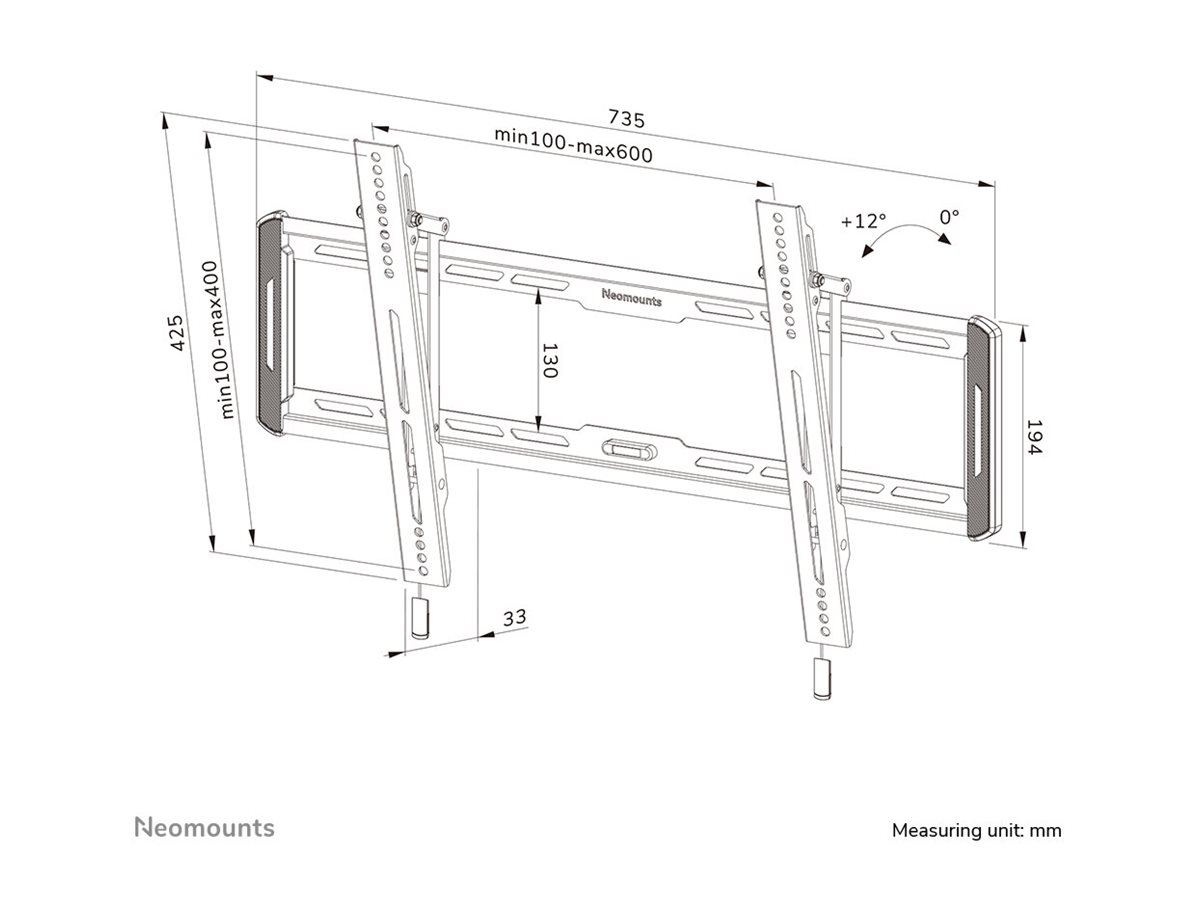 Neomounts WL35-550BL16 Monteringssæt LCD display