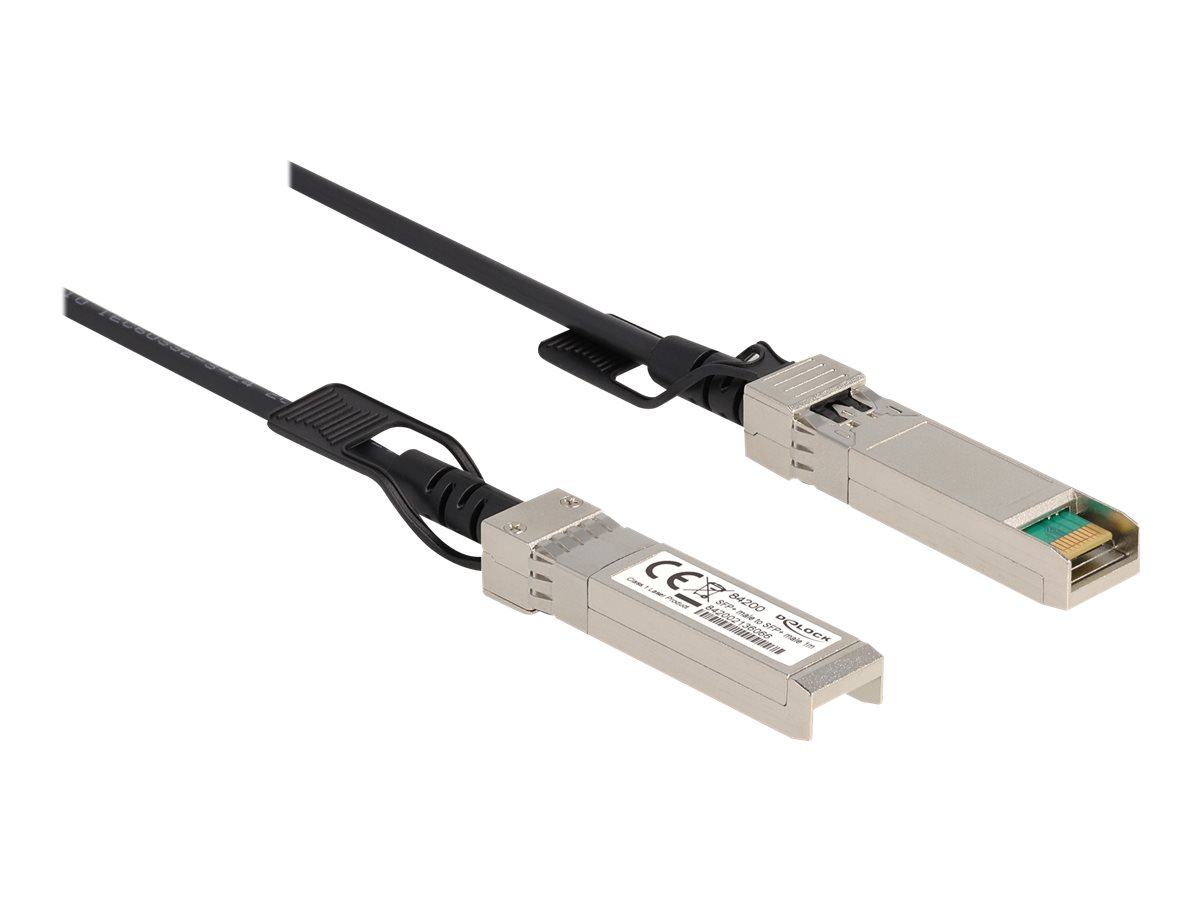 DeLOCK Dobbelt-axial 1m Direkte påsætning-kabel Sort