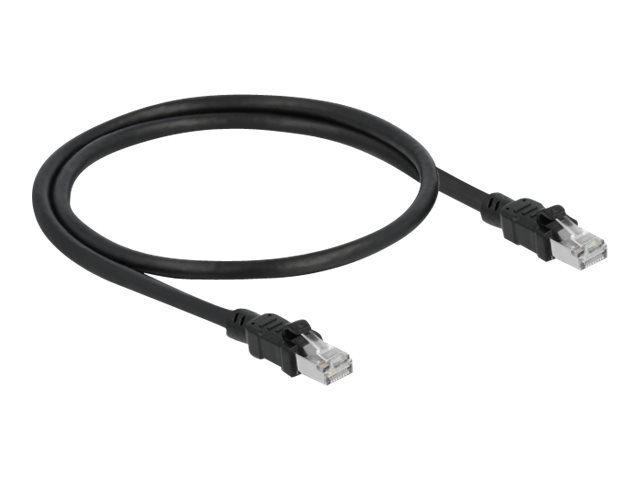 DeLOCK CAT 6a Foldet uskærmet snoet par (F/UTP) 50cm Patchkabel Sort