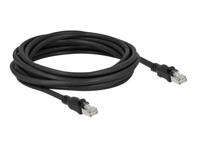 DeLOCK CAT 6a Foldet uskærmet snoet par (F/UTP) 5m Patchkabel Sort