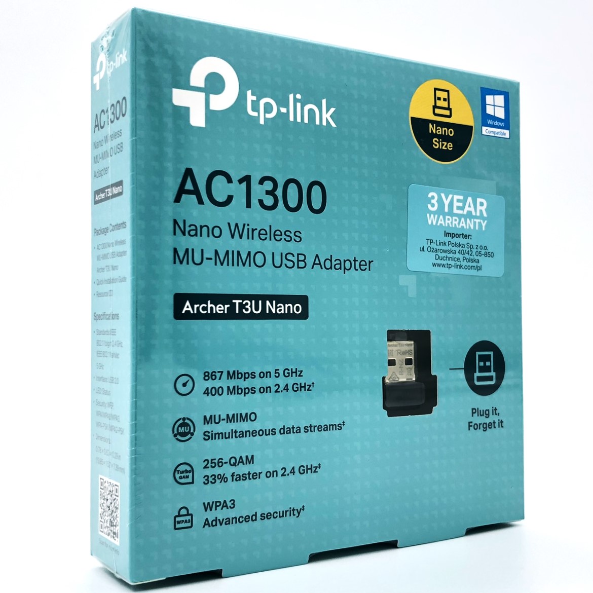 TP-Link Netværksadapter USB 2.0 1300Mbps Trådløs