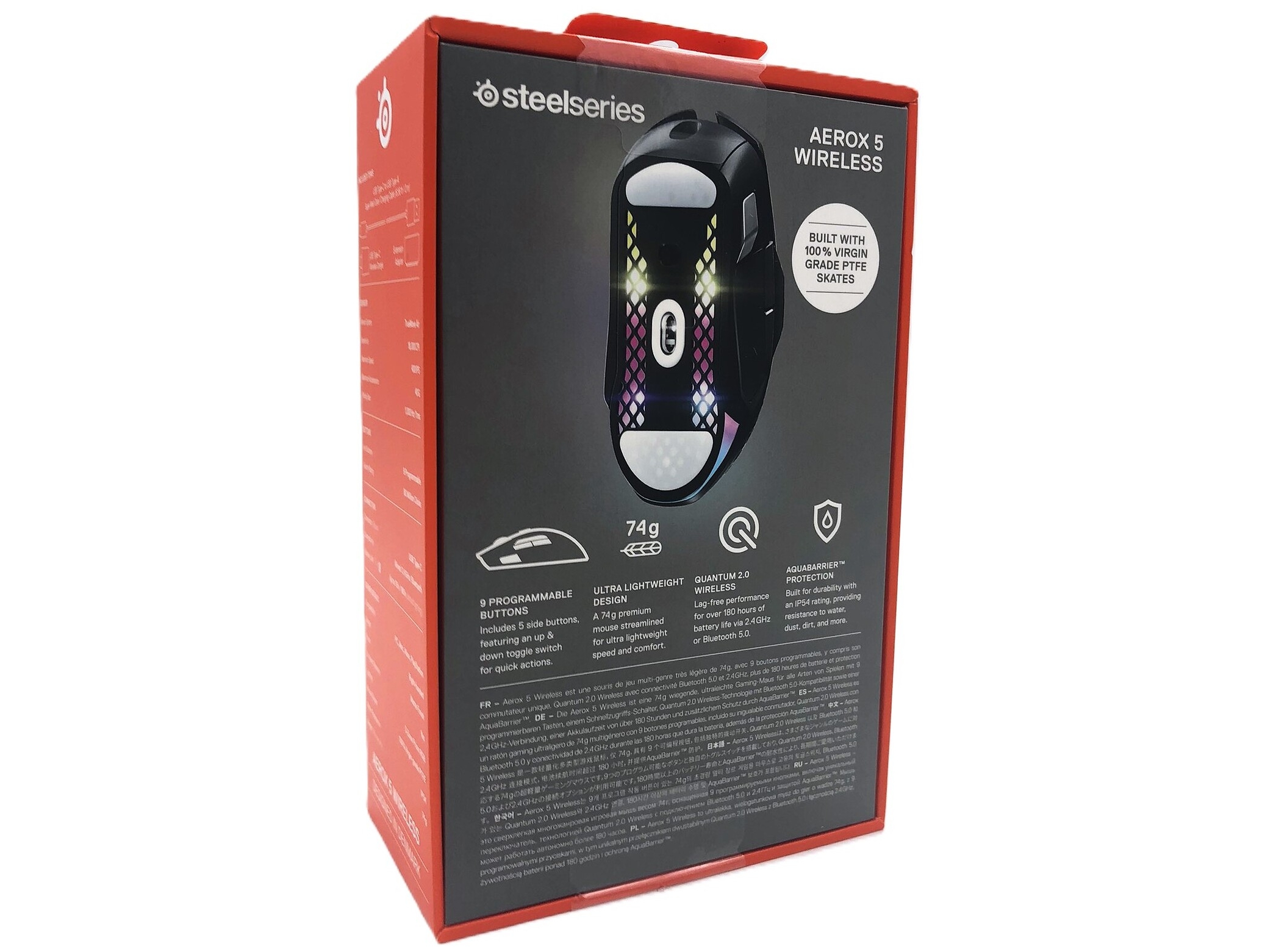 SteelSeries Aerox 5 Optisk Trådløs Kabling Sort
