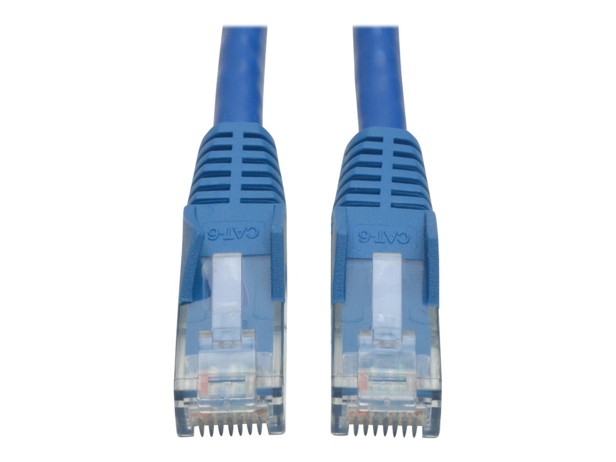 Eaton Tripp Lite Series Cat6 Gigabit Snagless Molded (UTP) Ethernet Cable (RJ45 M/M), PoE, Blue, 2 ft. (0.61 m) CAT 6 Ikke afskærmet parsnoet (UTP) 61cm Patchkabel Blå