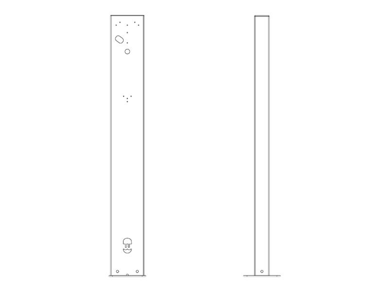 wallbox Eiffel Basic komponenter til montering - for EV-opladningsstation - RAL 7043