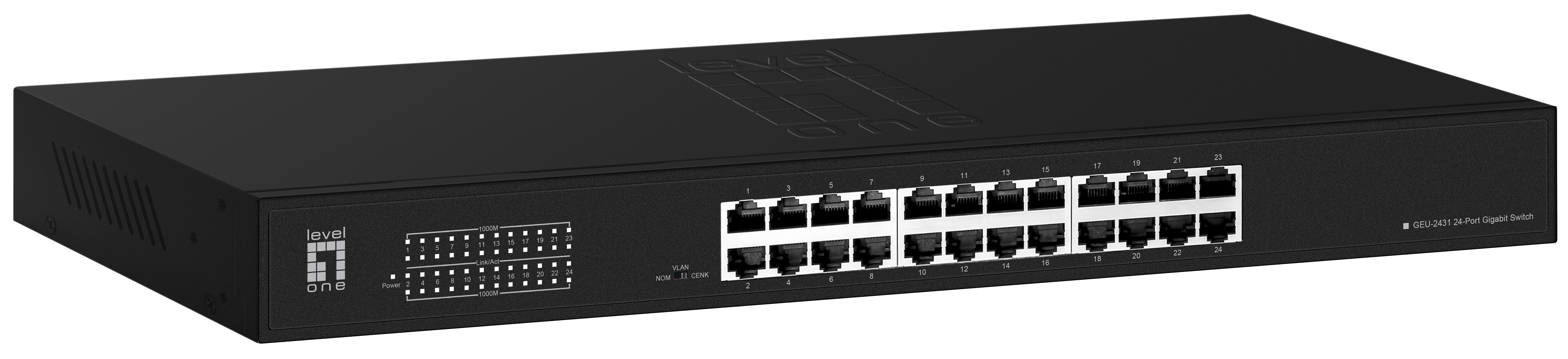 LevelOne Switch 24x GE GEU-2431 19\ Rack Mount Kit 24-porte Gigabit Ethernet