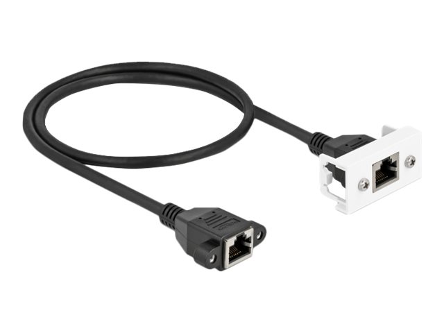 DeLOCK CAT 6a S/FTP 50cm Netværkskabel Sort/hvid