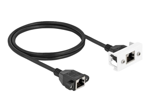DeLOCK CAT 6a S/FTP 1m Netværkskabel Sort/hvid