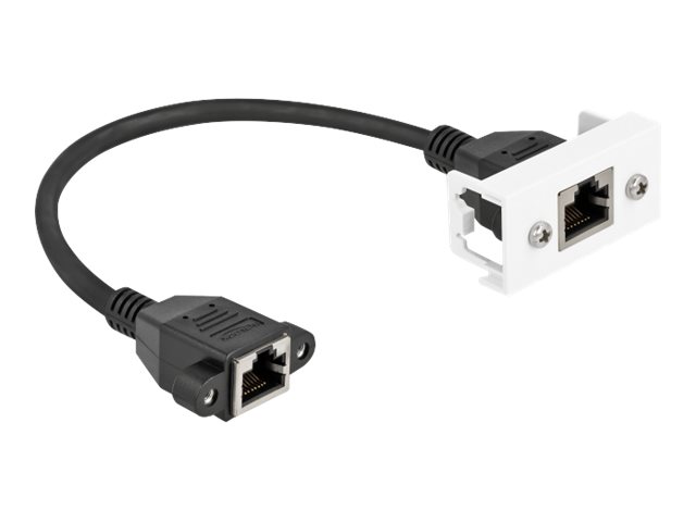 DeLOCK CAT 6a S/FTP 25cm Netværkskabel Sort/hvid