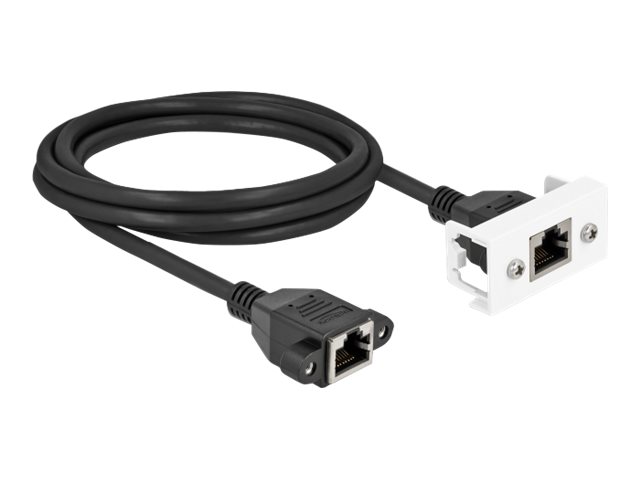 DeLOCK CAT 6a S/FTP 2m Netværkskabel Sort/hvid