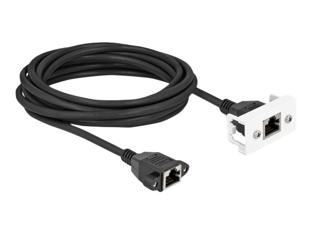 DeLOCK CAT 6a S/FTP 5m Netværkskabel Sort/hvid
