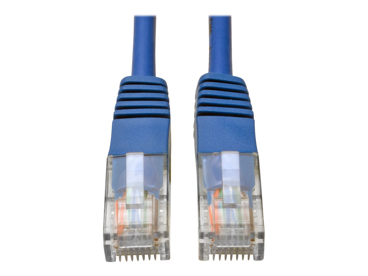 Eaton Tripp Lite Series Cat5e 350 MHz Molded (UTP) Ethernet Cable (RJ45 M/M), PoE - Blue, 1 ft. (0.31 m) CAT 5e Ikke afskærmet parsnoet (UTP) 30cm Patchkabel Blå