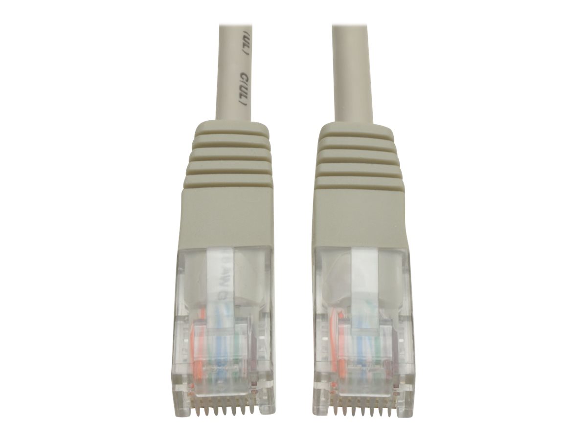 Eaton Tripp Lite Series Cat5e 350 MHz Molded (UTP) Ethernet Cable (RJ45 M/M), PoE - Gray, 1 ft. (0.31 m) CAT 5e Ikke afskærmet parsnoet (UTP) 30cm Patchkabel Grey