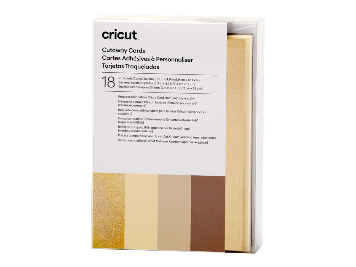Cricut Neutrals Sampler Skær væk-kortsæt Grå Hvid Holographic gold Kakifarvet Fløde