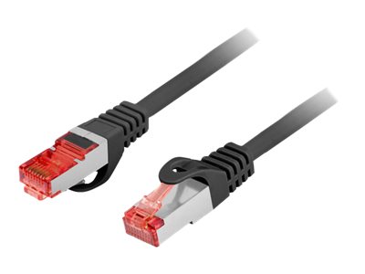 Lanberg PCF6-10CU CAT 6 Foldet uskærmet snoet par (F/UTP) 1m Patchkabel Sort