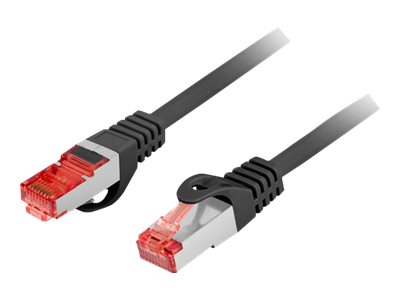 Lanberg PCF6-10CU CAT 6 Foldet uskærmet snoet par (F/UTP) 3m Patchkabel Sort
