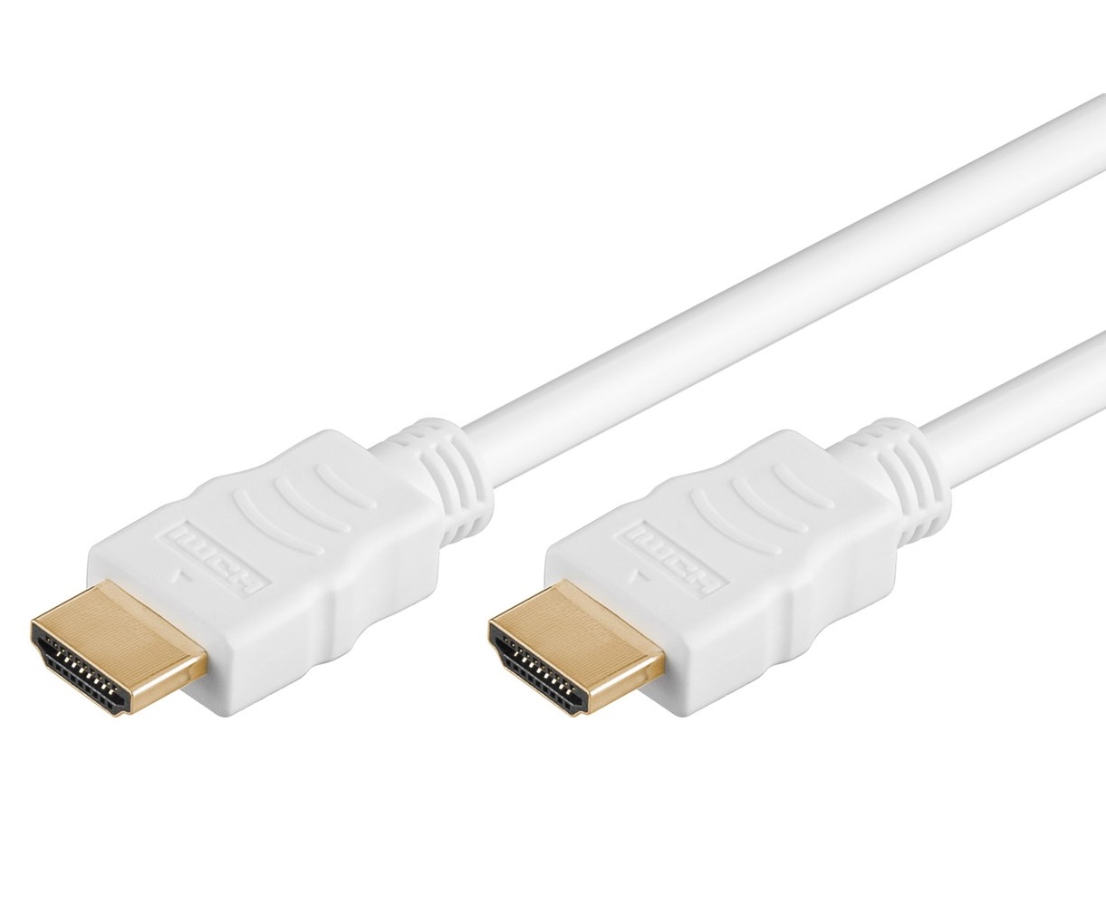 Goobay HDMI 2.0 han med Ethernet Kabel 4K 60Hz 7.5 m Hvid