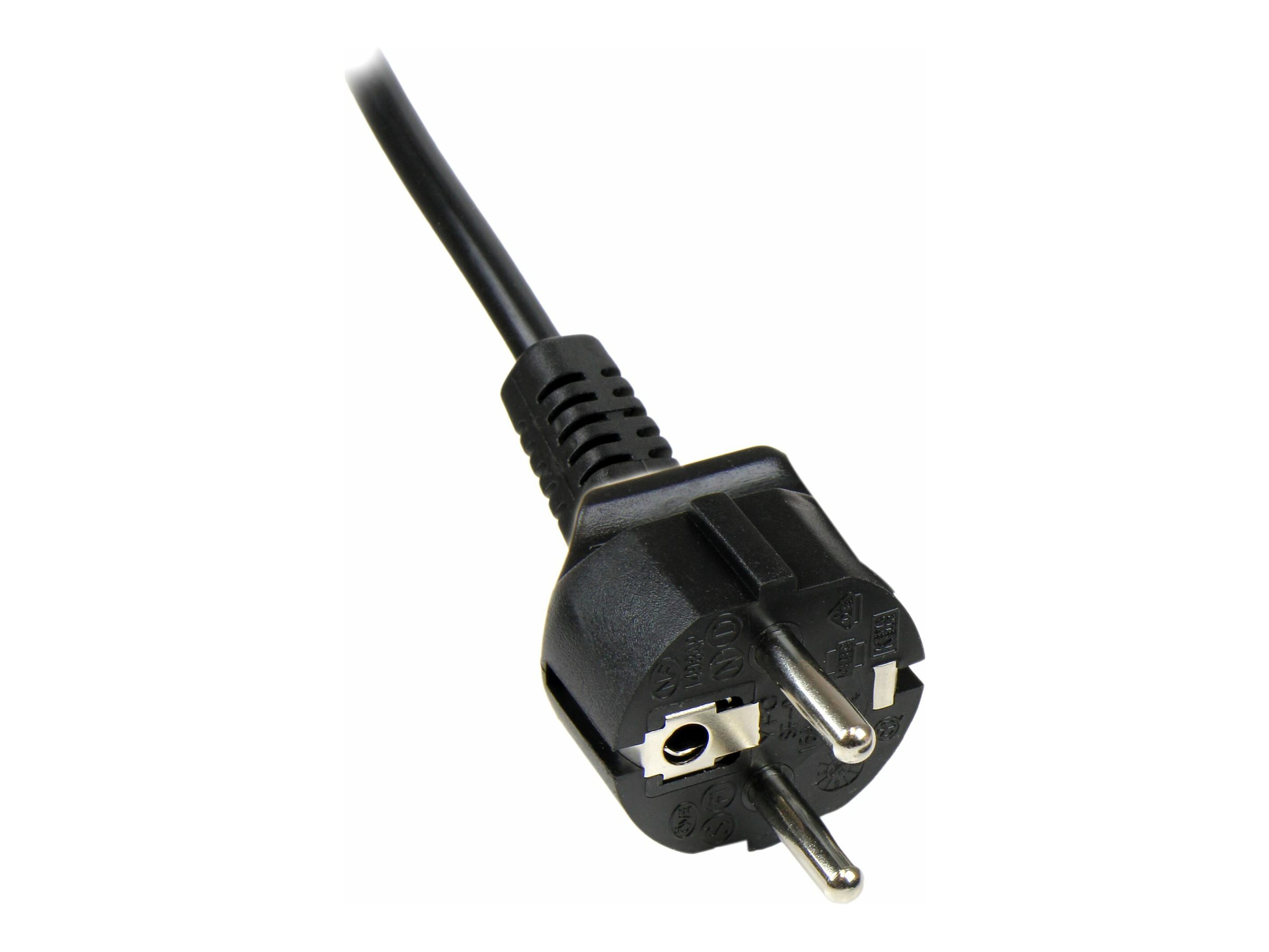 StarTech.com 3m (10ft) Laptop Power Cord, EU Schuko to C5, 2.5A 250V, 18AWG, Notebook / Laptop Replacement AC Cord, Printer/Power Brick Cord, Schuko CEE 7/7 to Clover Leaf IEC 60320 C5 - Laptop Charger Cable (753E-3M-POWER-LEAD) Strømkabel 3m Sort