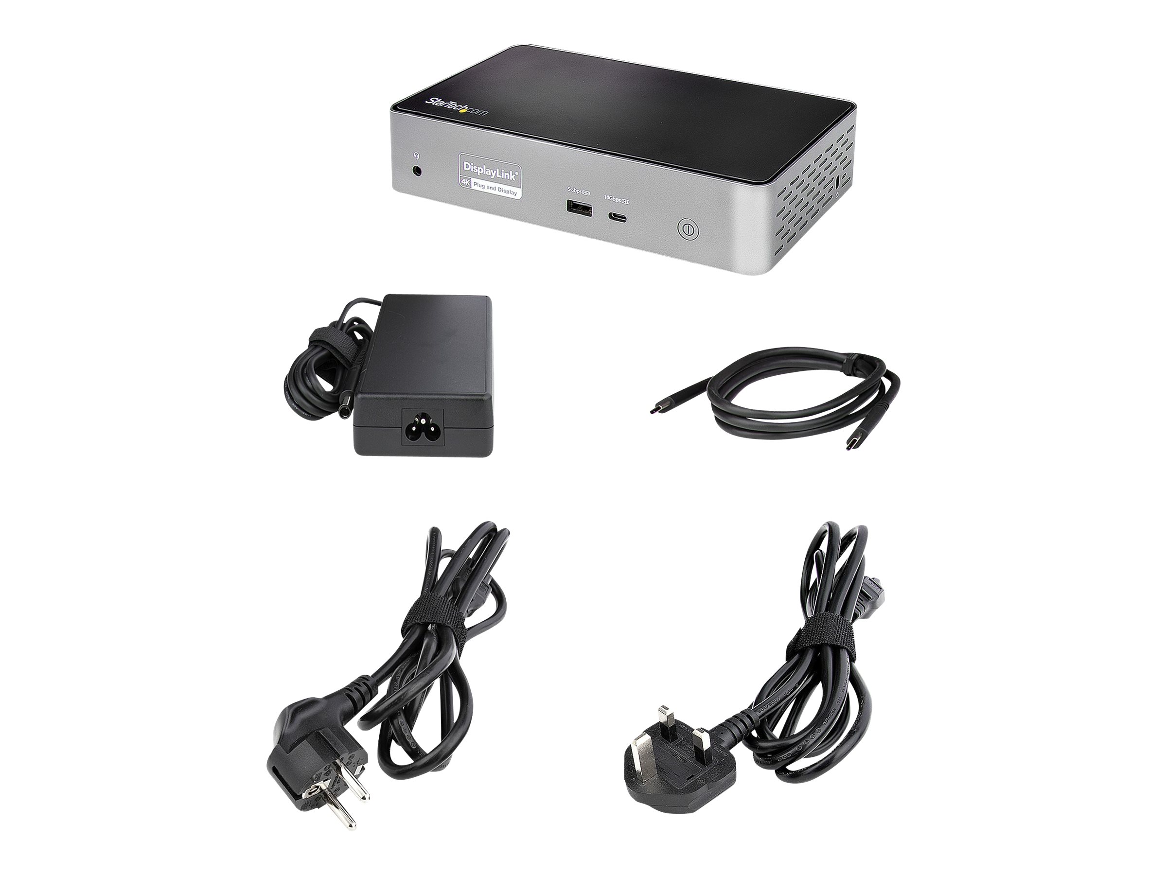 StarTech.com USB-C Dock, 4K 60Hz Quad Monitor DisplayPort & HDMI, Universal USB C Docking Station with 100W Power Delivery Charging, USB Hub w/ 1x USB Type-C & 3x USB-A, Ethernet, Audio - Thunderbolt 3 Compatible (DK31C4DPPDUE) USB-C 3.2 Gen 2 / Thunderbo