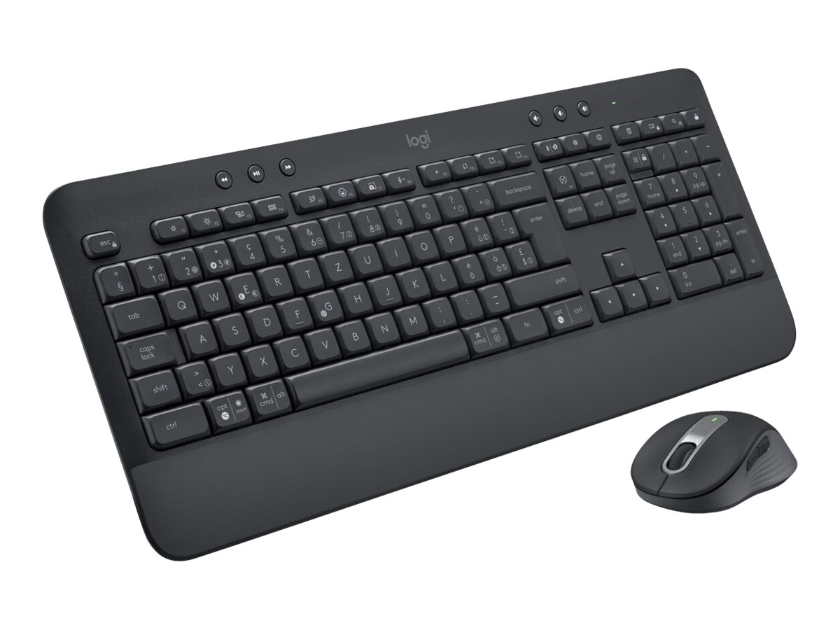 Logitech Signature MK650 Combo for Business Sæt med mus og tastatur Pressestempel Trådløs UK